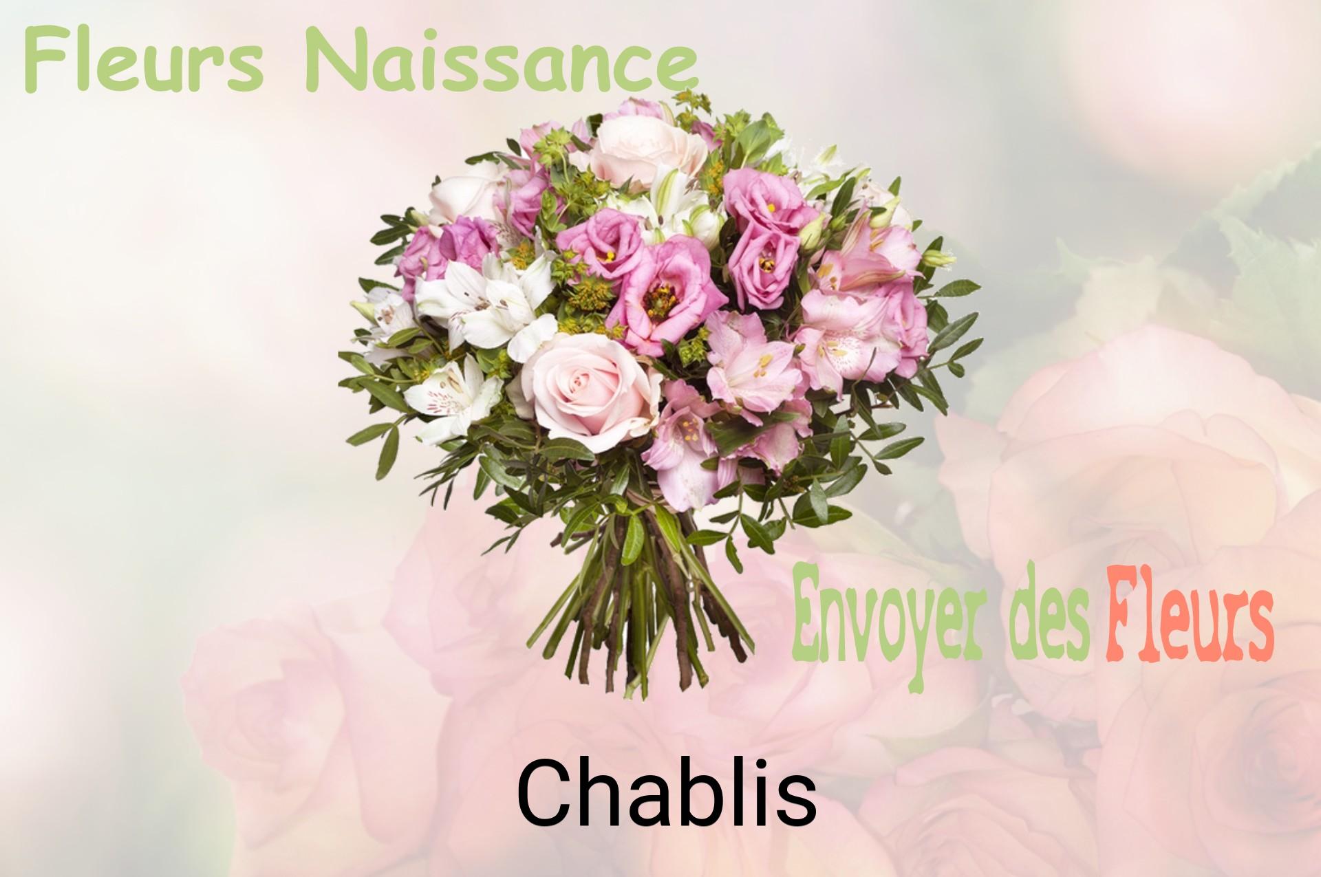 Bouquet de fleurs de naissance livré à Chablis