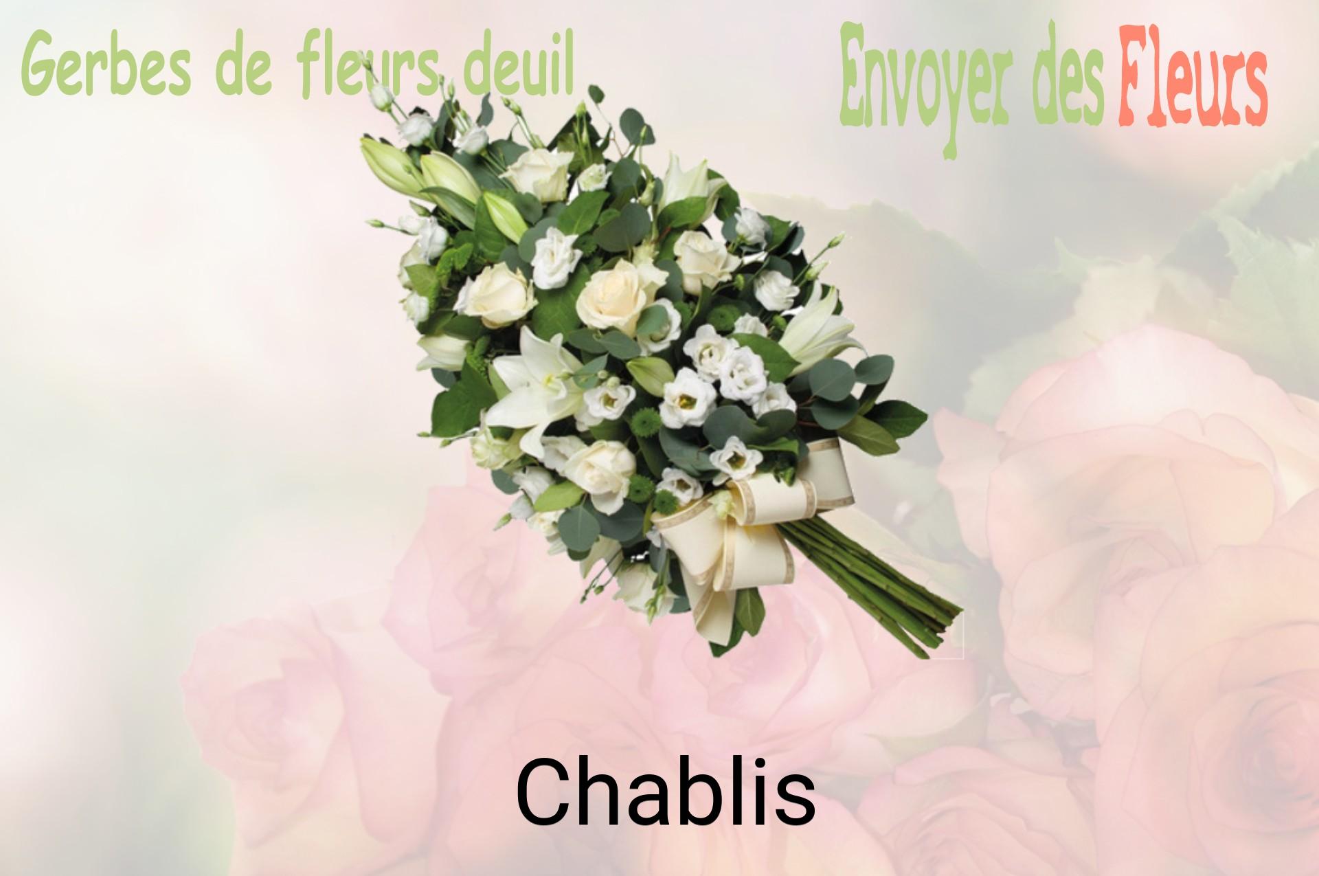 Gerbe de fleurs de deuil livrée à Chablis